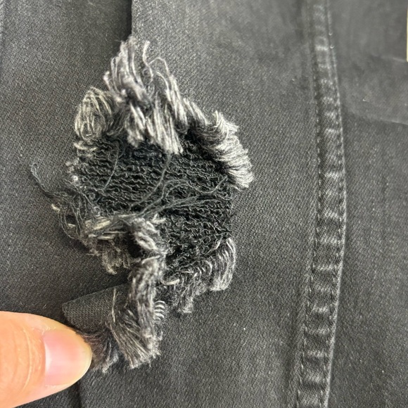 Free People Skinny Jeans Womens 28 Destroyed Distressed Black 30” Inseam - Picture 9 of 11